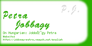 petra jobbagy business card